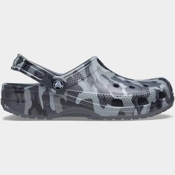 Crocs Classic Printed Camo Clogs - Slate Grey & Multi