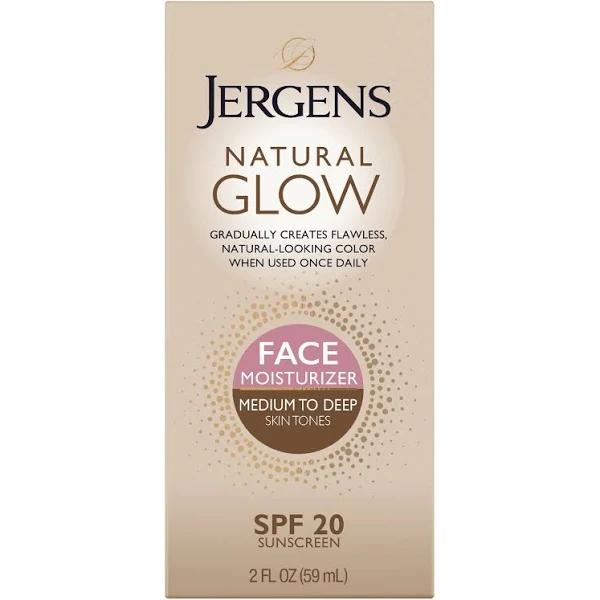 Jergens Natural Glow Daily Facial Moisturizer SPF 20, Medium to Tan