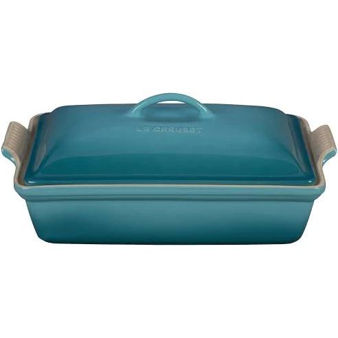 Le Creuset Heritage Covered Rectangular Dish, Marseille Blue, 33 cm