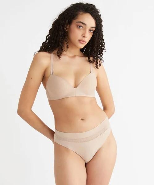 Calvin Klein - Women's Neutrals Bras - Seductive Comfort Light Lift Wirefree Demi Bra - Size 12A at The Iconic