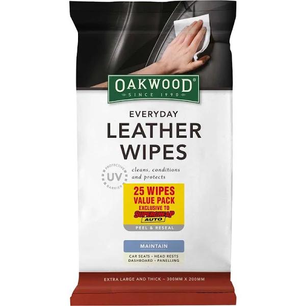 Oakwood Everyday Leather Wipes 25 Pack