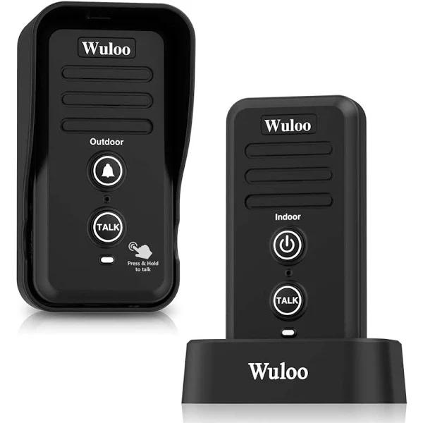 Wuloo Wireless Intercom Doorbells For Home Classroom, Intercomunicador Waterproof Electronic Doorbell Chime With 1/2 Mile Range 3 Volume Levels