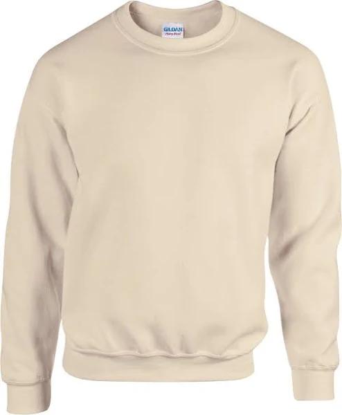 Gildan Mens Heavy Blend Sweatshirt Sand L Cotton Polyester Mens Sweatshirt