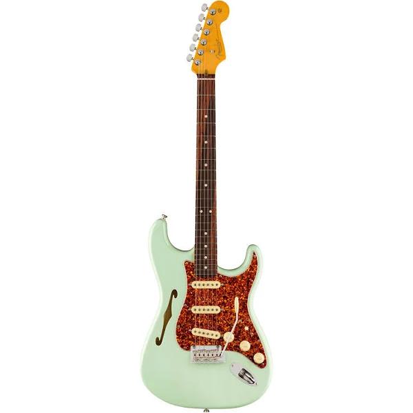 Fender Limited Edition American Professional II Stratocaster Thinline Guitar | Transparent Surf Green