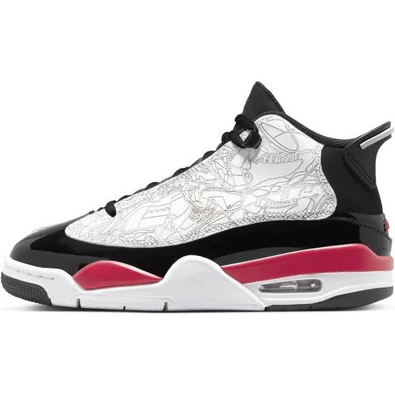 Air Jordan Dub Zero GS 'Fire Red' Sneakers | White | Kid's Size 6.5