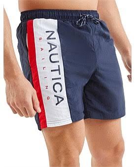 David Jones Nautica Knox 4 Inch Swim Short in Dark Navy, Size XS