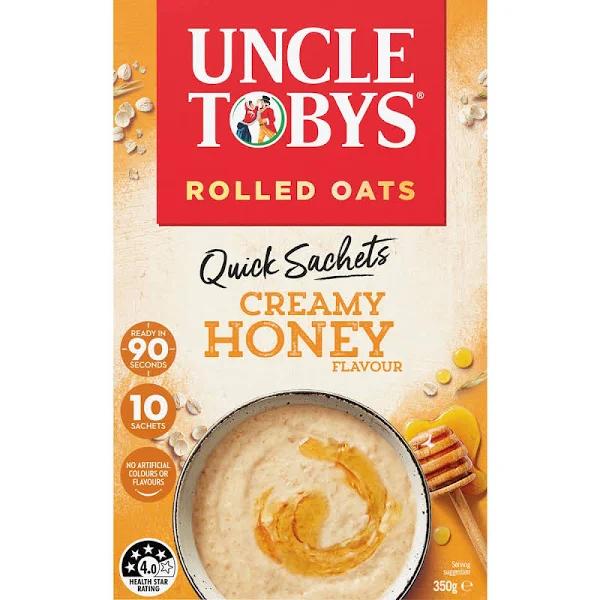 Uncle Tobys Oats Quick Sachets Creamy Honey