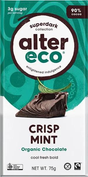 Alter Eco Chocolate (Organic) Dark Crisp Mint (75g)