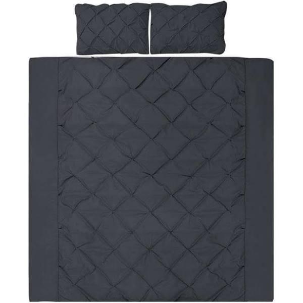 Giselle Bedding Super King Quilt Cover Set - Black