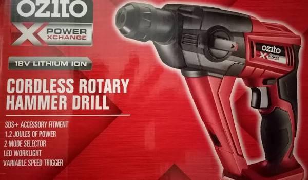 Ozito 18v Cordless Rotary Hammer Drill Skin Power Tool Xchange Driver