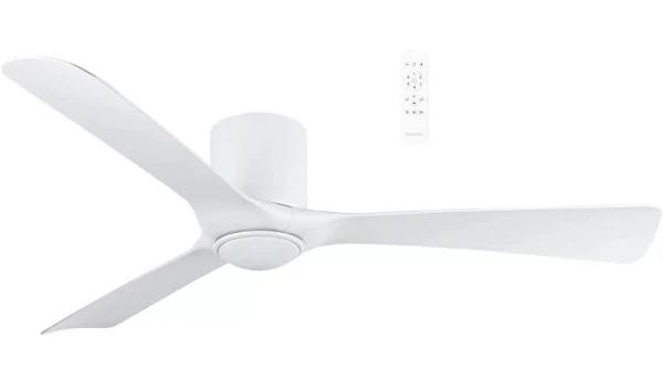 Martec Fresno 1320mm Smart DC Ceiling Fan + Light with Wifi Remote White