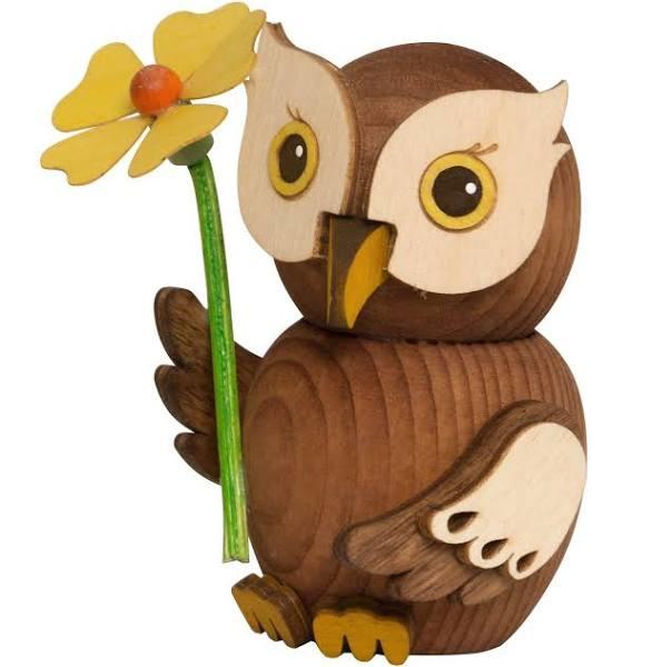 Mini Owl Well-Wisher (7cm/2.8 inch) TEXT_GOOGLE_BY - German Erzgebirge Craftsmanship