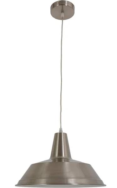 Divo Pendant Light Satin Chrome Angled Dome