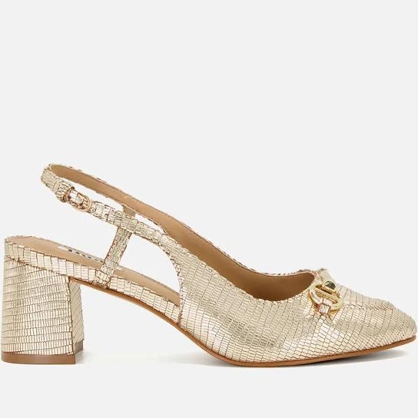 Dune Cassie Snaffle Trim Leather Sling Backs - UK 7