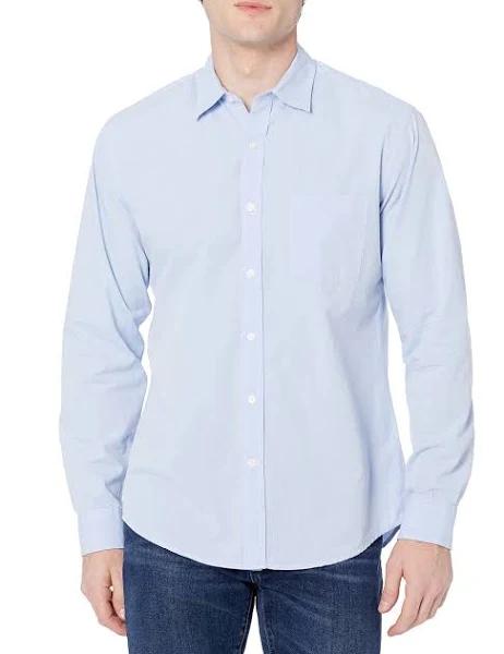 Amazon Essentials Men's Regular-fit Long-Sleeve Solid Casual Poplin Shirt