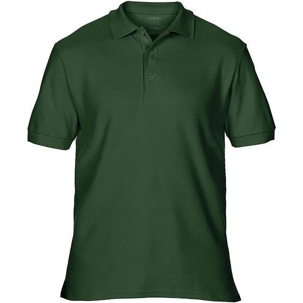 Gildan Mens Premium Cotton Sport Double Pique Polo Shirt Forest Green S