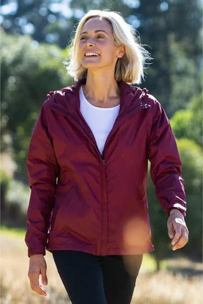 Mountain Warehouse Womens/Ladies Torrent Waterproof Jacket Dark Red 6 UK Polyester Womens Waterproof Jacket