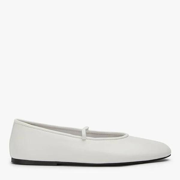 Tony Bianco Martinez White Nappa Flats - Size 6.5 Casual Flat