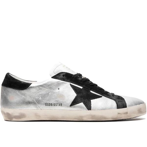 Golden Goose Super-Star Classic White / Silver / Black Shoes - Size 49 - Silver Black