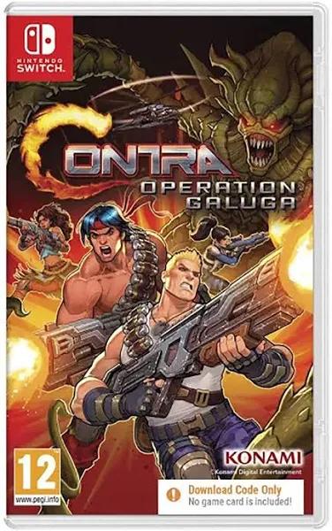 Nintendo Switch Contra Operation Galuga Code in Box Clear PAL