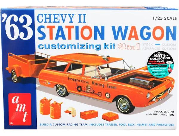 AMT 1:25 1963 Chevy II Station Wagon w/Trailer