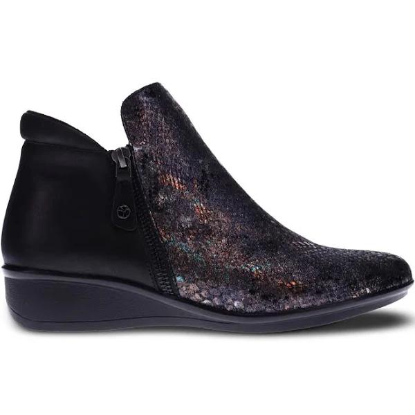 Damascus Boot-Black Metallic Python/Onyx-Medium-US 11