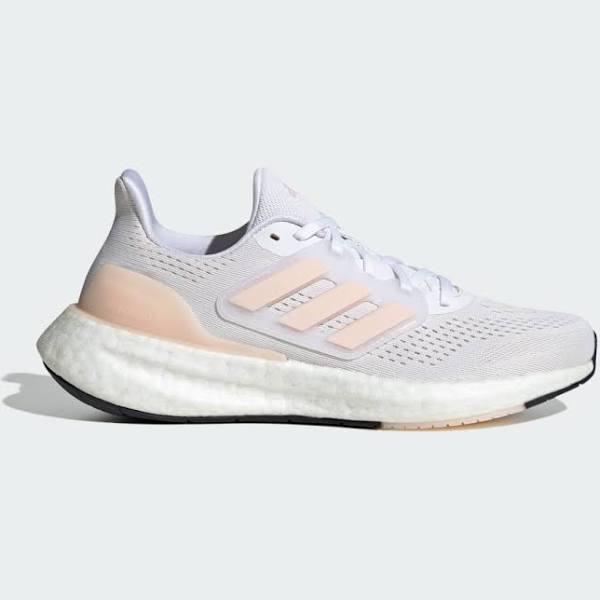 Adidas Pureboost 23 Shoes White / Wonder Quartz / Black 10.5 - Women Running Trainers