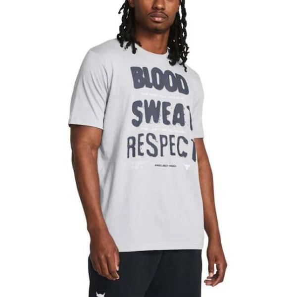 Under Armour Project Rock Mens Blood Sweat Respect Tank - Grey XXL