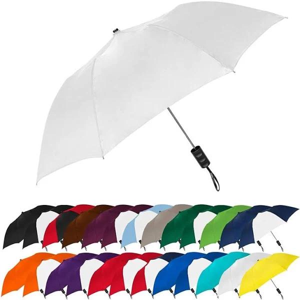 Strombergbrand The Spectrum Umbrella-Most Popular Style-Automatic Open, Compact, White