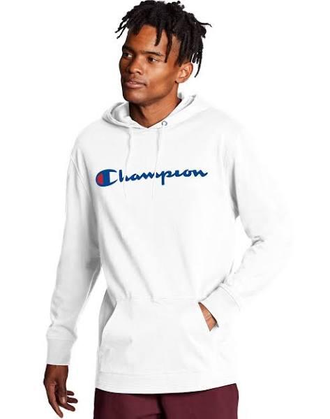 Champion Men's T-Shirt Hoodie - White, 2XL