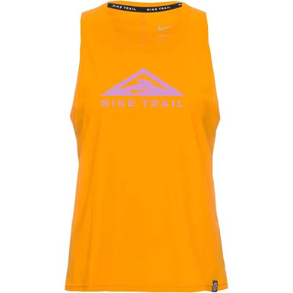 Nike Womens Dri-FIT Trail Running Tank Orange XL