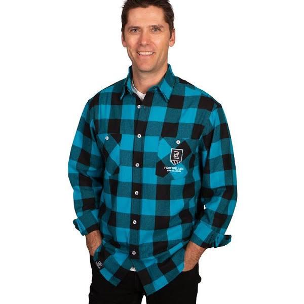 Port Adelaide Power Adults Flannel Shirt Size:S