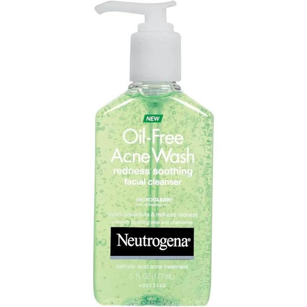 Neutrogena Oil-Free Acne Wash Redness Soothing Facial Cleanser, 6 Fl. Oz