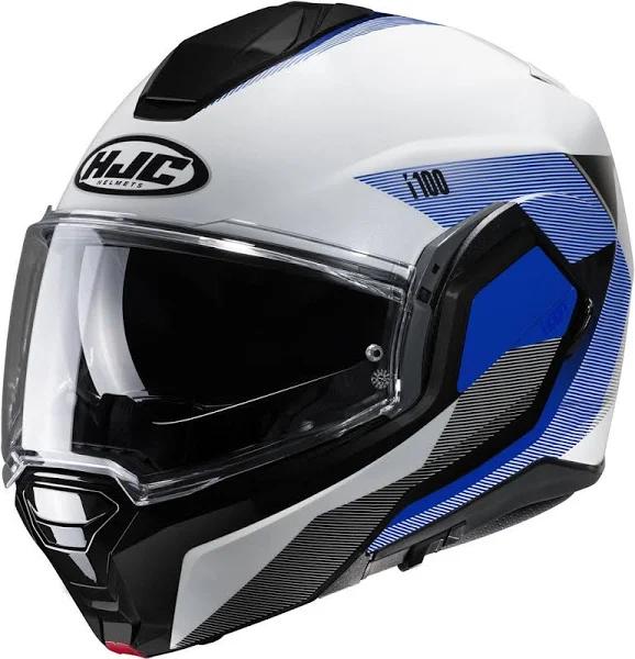 HJC i100 Beston Helmet White Blue M - Modular Helmets