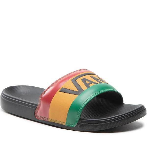 Vans La Costa Slide On Slides Flip Flops Bob Marley Reggae - Rasta Black - US 13