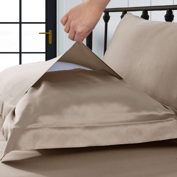 LILYSILK 100% 22 Momme Silk Pillow Cases Taupe AU Skin-friendly Higher Quality Sleep Single(51 x 66cm)