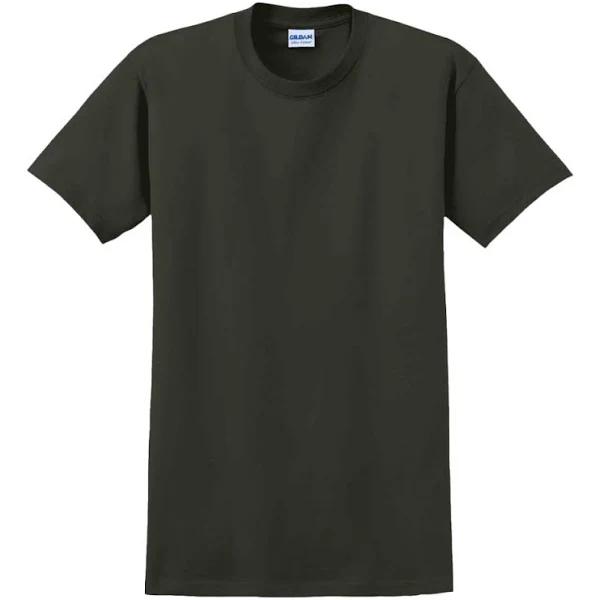 Men's Ultra 100% Cotton T-Shirt Olive Green - Gildan 2000 - Size M