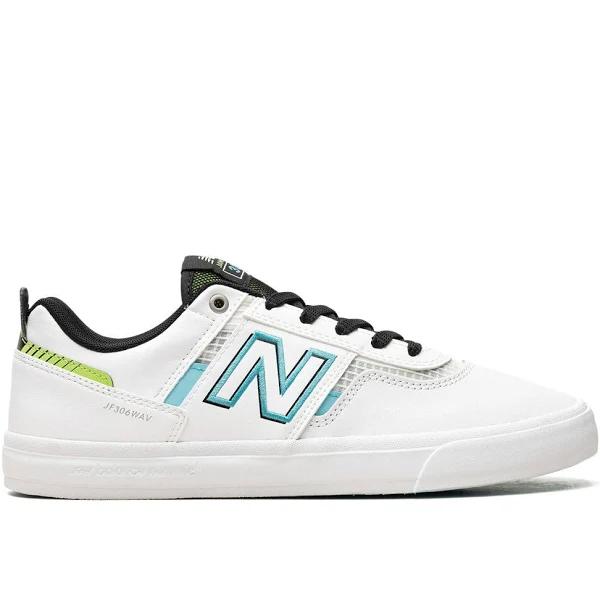 New Balance Numeric 306 White Aqua Sky - Size 7.5 - White/blue/volt