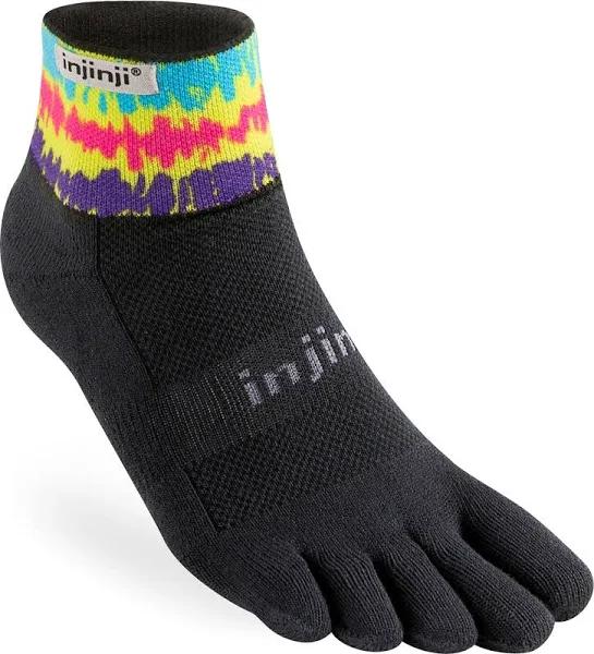 Injinji Spectrum Trail Midweight Mini-Crew Unisex Socks - Groovy - Large