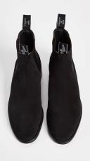 R.M. Williams Black Suede Comfort Craftsman Chelsea Boots