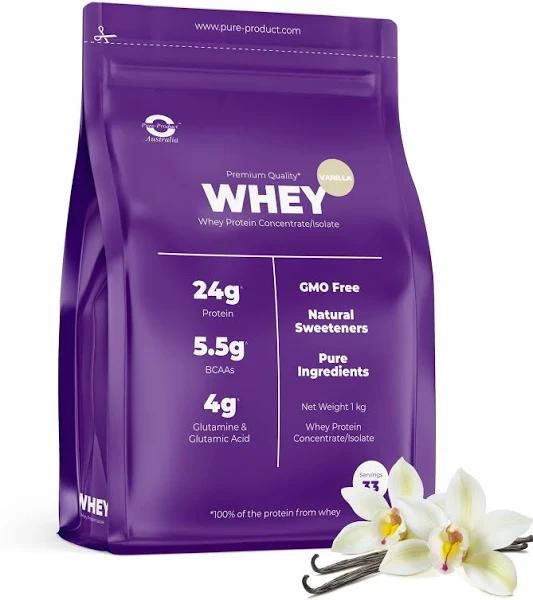 Pure Product Australia 100% Whey Protein Isolate & Concentrate Vanilla 2kg