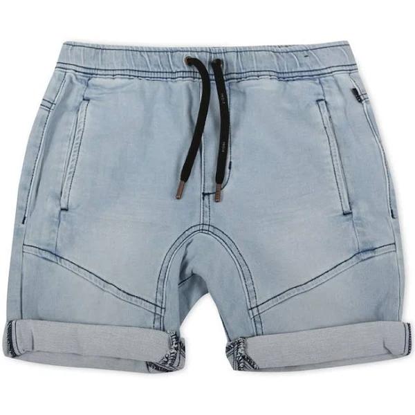 Indie Kids by Industrie Arched Drifter Short in Mid Blue 6