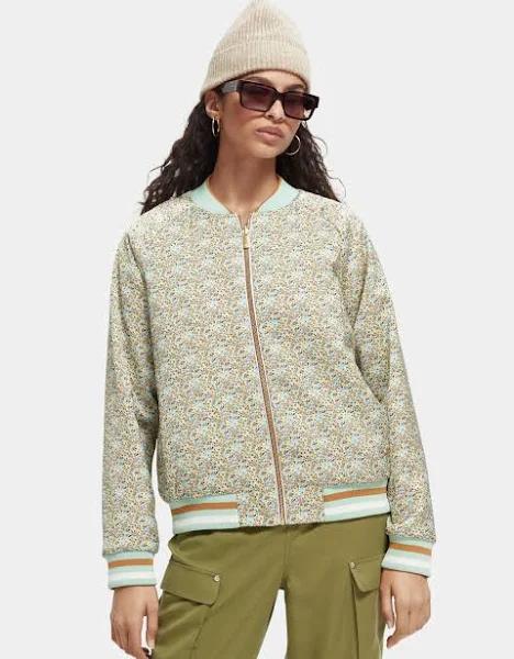 Scotch & Soda Printed Reversible Padded Bomber Jacket - Combo B M