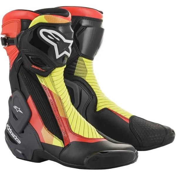 Alpinestars SMX Plus V2 Boots - Black/Red/Yellow/Grey