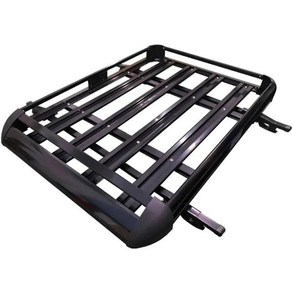 Elora Car Roof Rack Basket Luggage Carrier Vehicle Cargo Rails 140x100cm Black