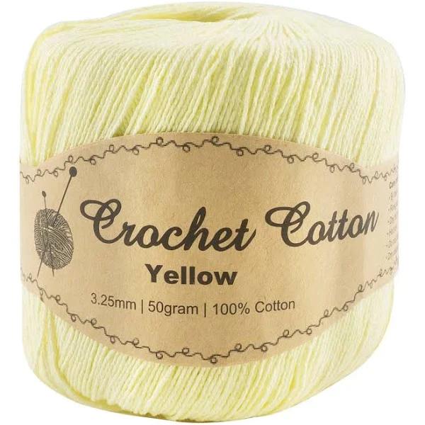 50gram Yellow Crochet Cotton Ball