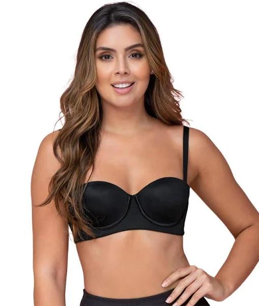 Leonisa 011911 Strapless Longline Push-Up Bra Black