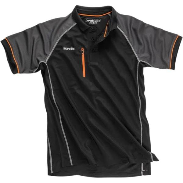 Scruffs Trade Active Polo Shirt - Black - Medium