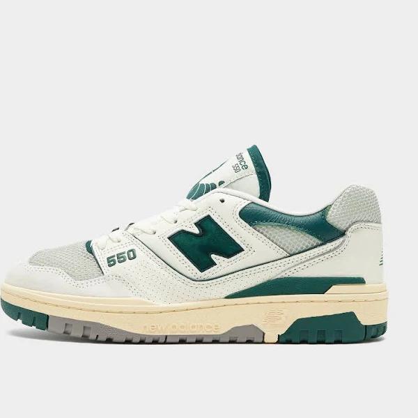 New Balance Off-White & Green 550 Sneakers