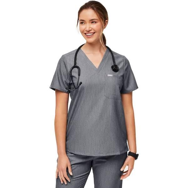 FIGS Womens Graphite Catarina - One-Pocket Scrub Top